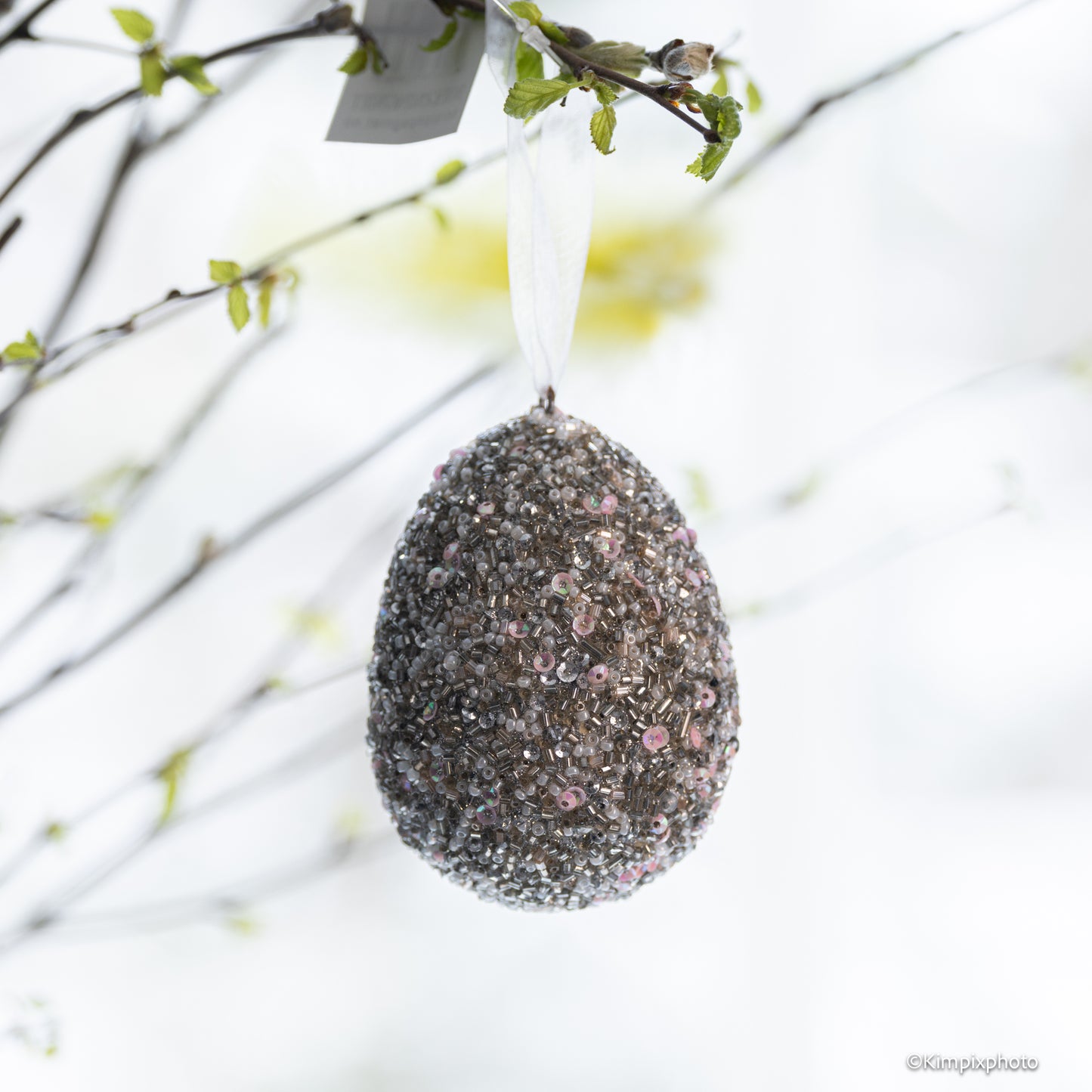 PÅSKE EGG med glitter, Rosa