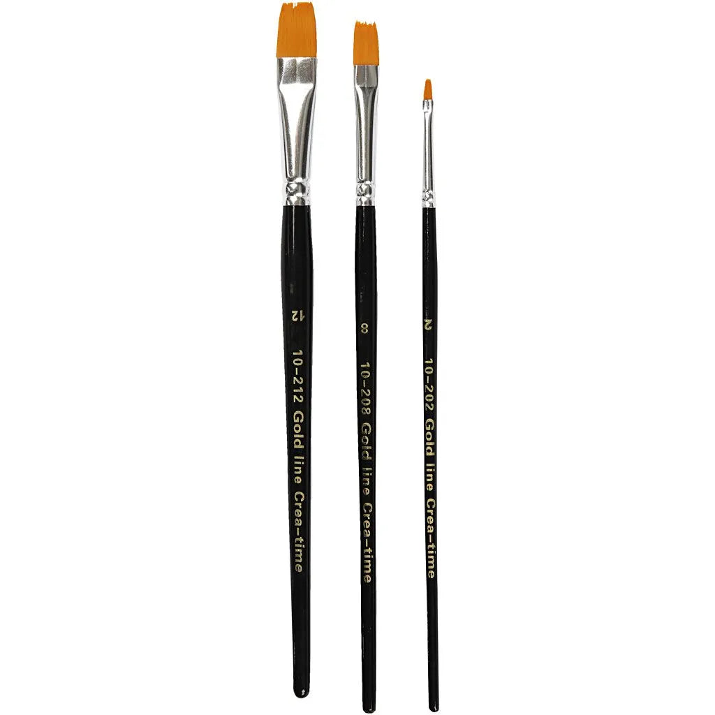 Gold Line Malepensel, 3 pk