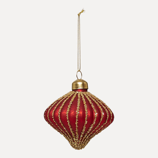 UND Glassløk Rød m/gull