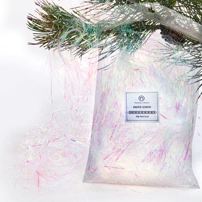 Glitter til juletre ( Lametta) HVITT
