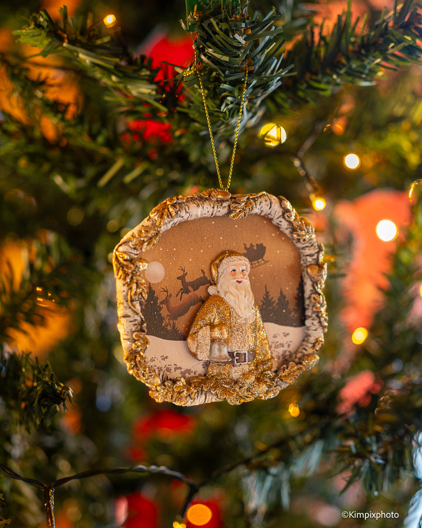 Juletrepynt Vinterskog med nisse