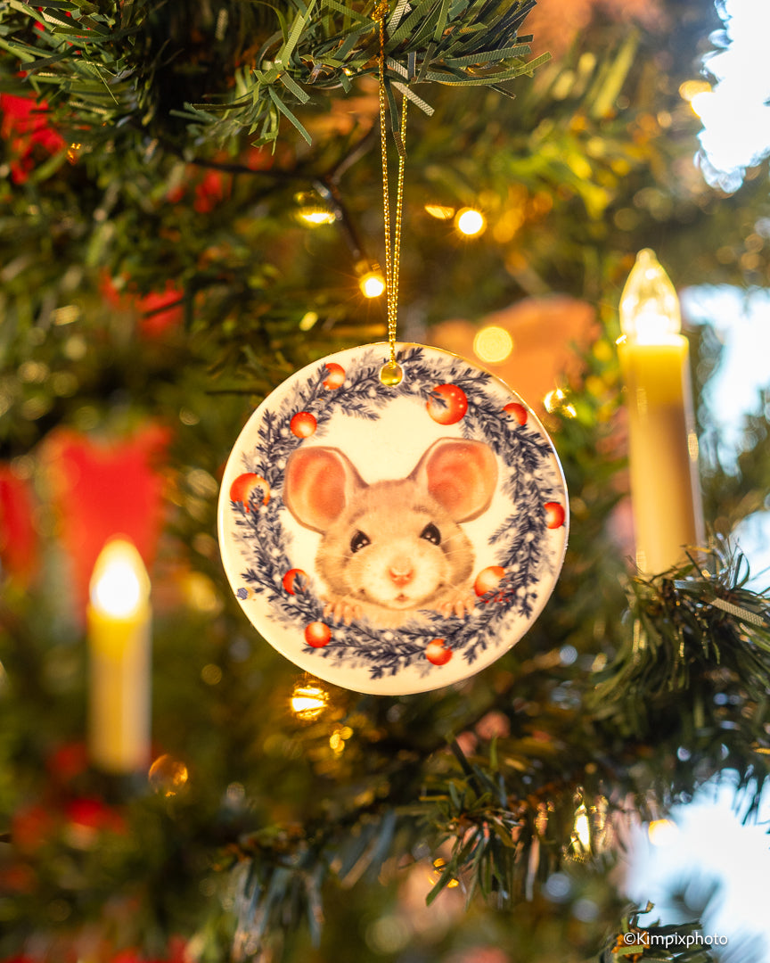 Keramisk juletrepynt "Julemus"
