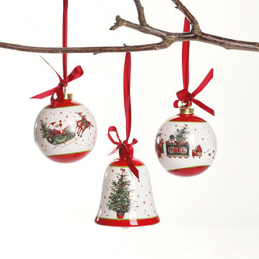 Juletrepynt i porselen